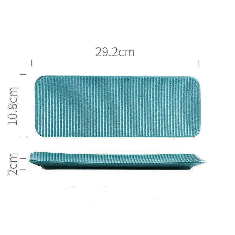 Japanese Creative Sushi Plate Pottery Long Plate - Walfos® Kitchenware