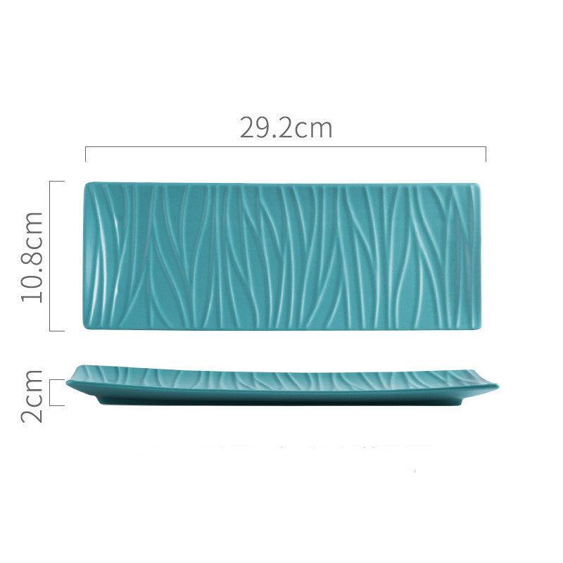 Japanese Creative Sushi Plate Pottery Long Plate - Walfos® Kitchenware