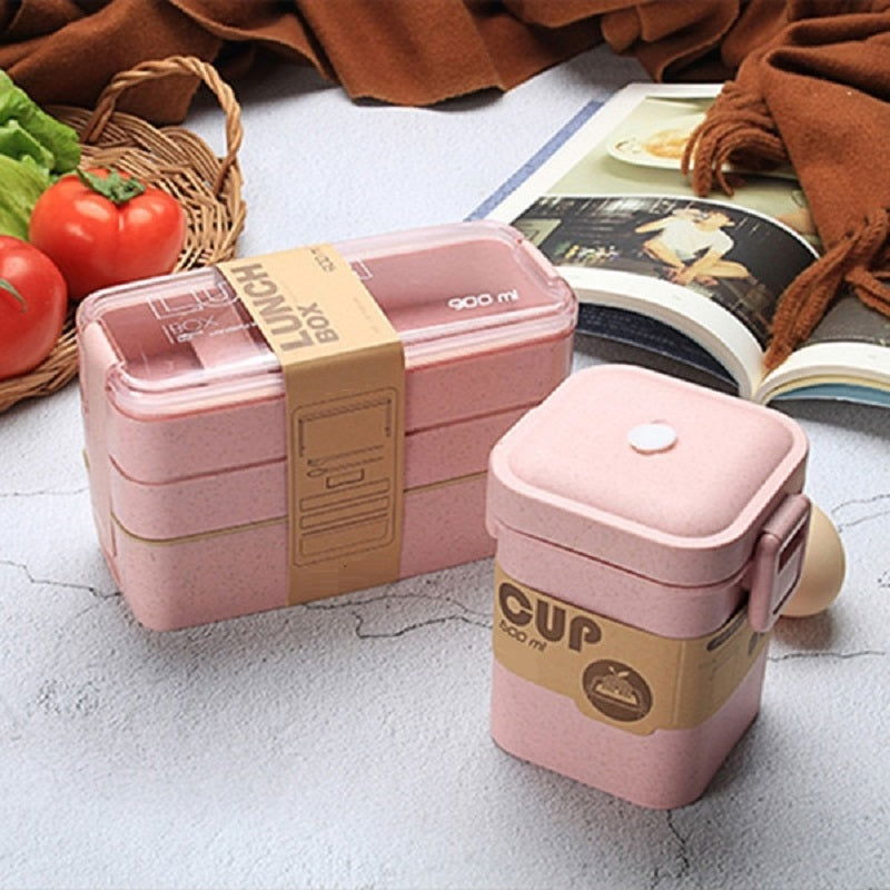Japanese Separated Cute Girly Heart Bento Box - Walfos® Kitchenware