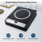 1800W Digital Electric Portable Induction Cooktop Countertop Burner, with 8 Power & Temperature Settings & 180 Mins Timer Auto