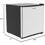 Compact Refrigerator 1.6 Cu Ft Mini Fridge with Freezer, Single Door, Low noise, with Adjustable Temperature Settings, Portable