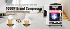 Commercial Ice Cream Maker, Countertop Soft Serve Machine with 4.5L Hopper 1.6L Cylinder Touch Screen Puffing Shortage Alarm