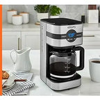 Ekspres przelewowy do kawy Simply Brew ze stali nierdzewnej, 10 filiżanek, 900 watów, sterowanie cyfrowe, filtr do kawy, bez kapania