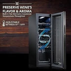 12-butelkowa chłodziarka do wina z kompresorem i zamkiem, wolnostojąca piwniczka na wino, cyfrowa kontrola temperatury 41f-64f, do czerwonego wina
