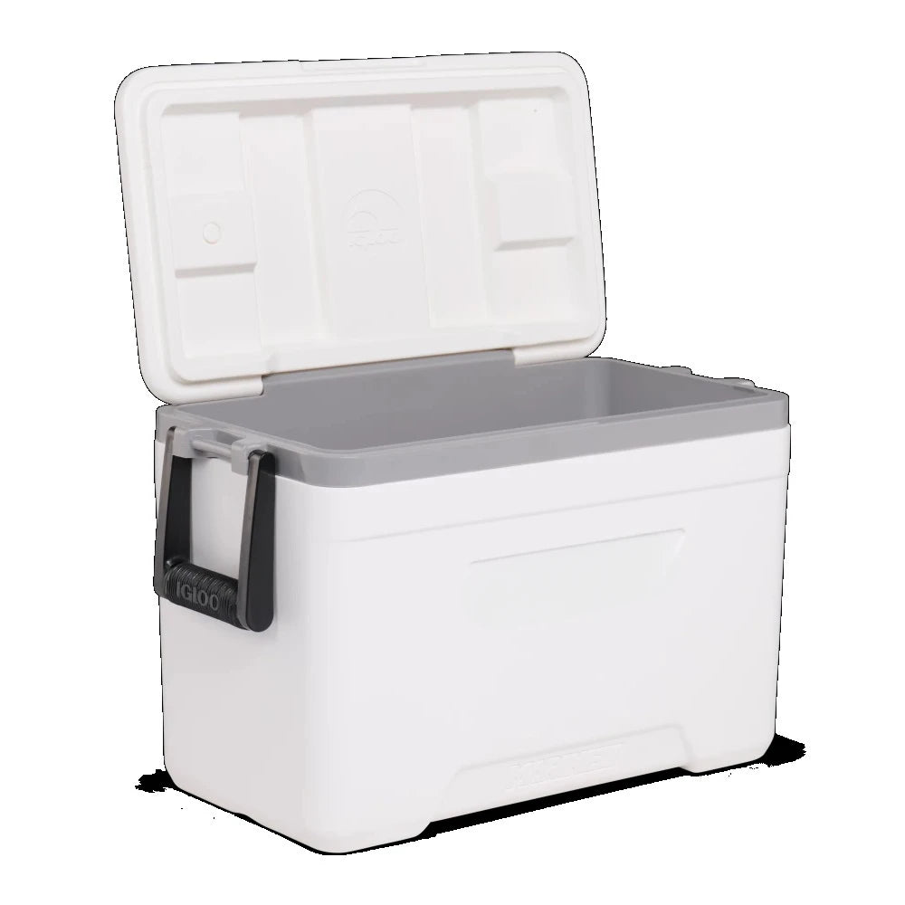 25 QT Marine Hard Sided Cooler, biały (10,46" x 20,56" x 13,06"), inhibitory UV zapobiegają uszkodzeniom spowodowanym przez słońce, mieści do 36 puszek