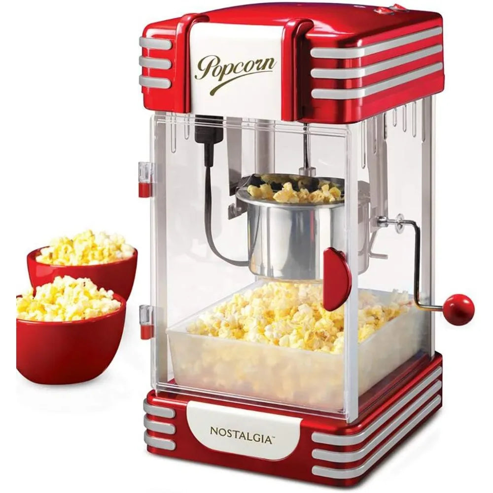 Popcorn Maker Machine - Professional Cart With 2.5 Oz Kettle Makes Up to 10 Cups - Vintage Popcorn Machine Movie Theater Style