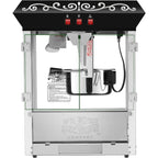 10 oz Countertop Style Popcorn Machine with 3 Control Switches, Built-in Warmer Light, Stainless-steel Construction, Black