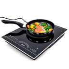 1,800-Watt 1 Burner Portable Induction Cooktop, Black, Household Cooking Utensils