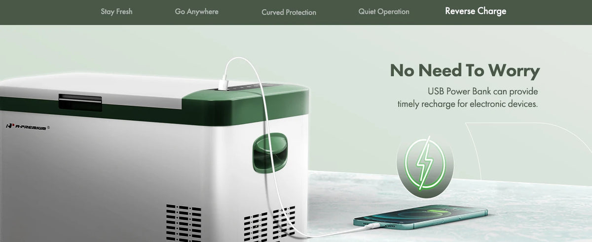 21QT/20.1L Portable Car Refrigerator Cooler, -4°F~68°F Portable Freezer Fast Cooling for Home Party Camping RV Roadtrips Truck