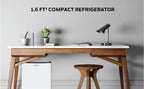 Compact Refrigerator 1.6 Cu Ft Mini Fridge with Freezer, Single Door, Low noise, with Adjustable Temperature Settings, Portable