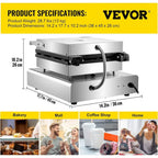 Electric Donut Maker, 9 Holes Commercial Donut Machine, 2000W, Double-Sided Heating, with Non-stick Teflon Coating