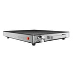 Compact Glass top Warming Tray with Adjustable Temperature Control, Mini 15x12 inch, Black, Hot Plate
