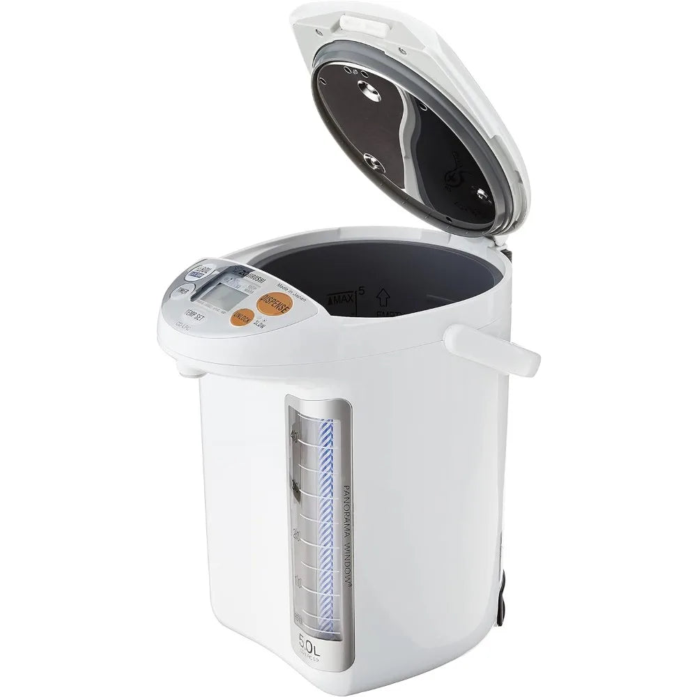 Boiler i podgrzewacz wody Micom. Łatwe do czyszczenia, nieprzywierające wnętrze, 169 oz/5,0 l, biały, cztery ustawienia temperatury, domowe