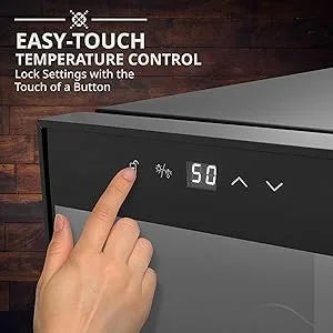 12-butelkowa chłodziarka/chłodziarka do wina czerwonego i białego, chłodziarka do wina na blat z cyfrowym wyświetlaczem temperatury, czarna