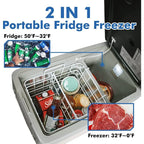 Portable Refrigerator, Portable Freezer,42 Quart(40L) Electric Cooler, Car Refrigerator,12/24V DC Cable & 110/240V AC,Car Fridge
