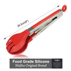Size S/L Stainless Steel and Silicone Food Tongs for Cooking Kitchen Tongs Kitchen Tools BBQ Clip Salad - Walfos® Kitchenware