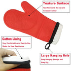 WALFOS 1 Piece Heat Resistant Silicon BBQ Glove-Oven Mitt-Kitchen Cooking Glove With Finger-Household Gloves For Cooking Baking - Walfos® Kitchenware