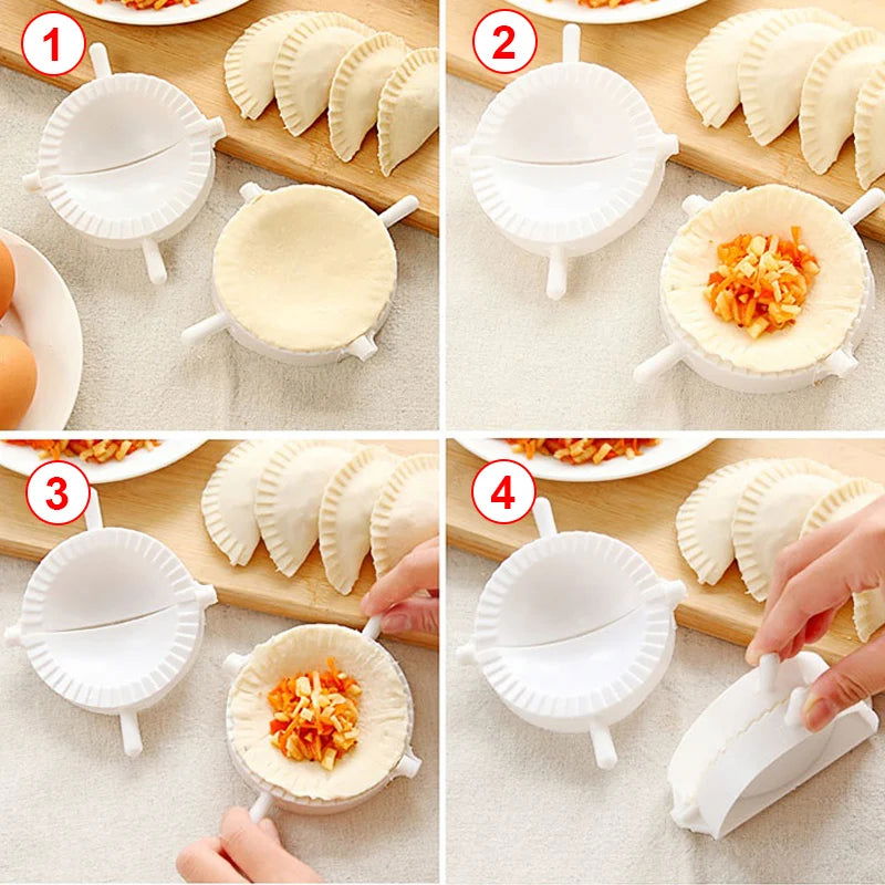 WALFOS 3Pieces/Set FOOD GRADE Plastic Moulds  Ravioli Dough Press Pastry Dumpling Maker Mold in Different Sizes - Walfos® Kitchenware
