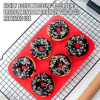 WALFOS 6Hole Silicone Baking Pan for Pastry Donuts Silicon Form Doughnut Mould DIY Cake Chocolate Bagels Dessert Bakery Tools - Walfos® Kitchenware