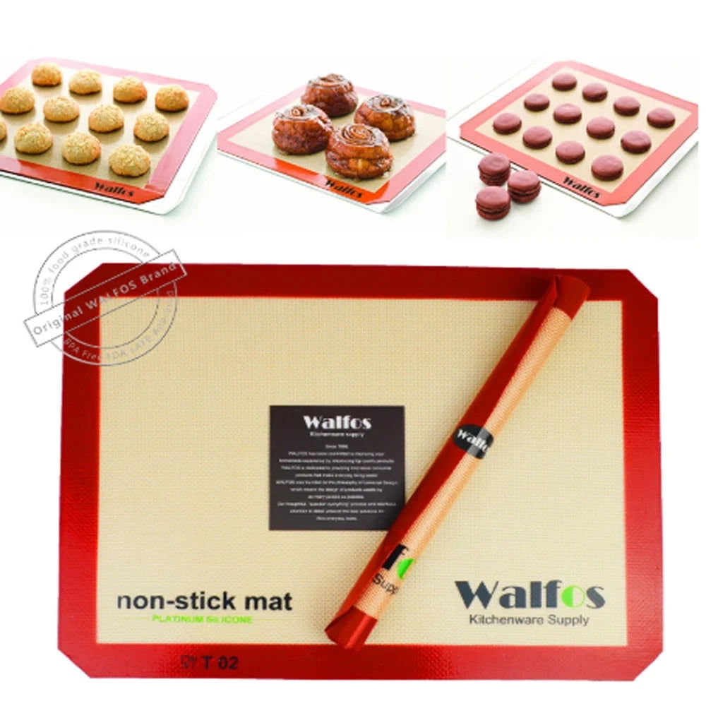 WALFOS Brand Baking Sheet Liner Non Stick Silicone Baking Mat Non-Stick Baking Cookie Liner Pastry Mat Bakeware Kitchen Tool - Walfos® Kitchenware