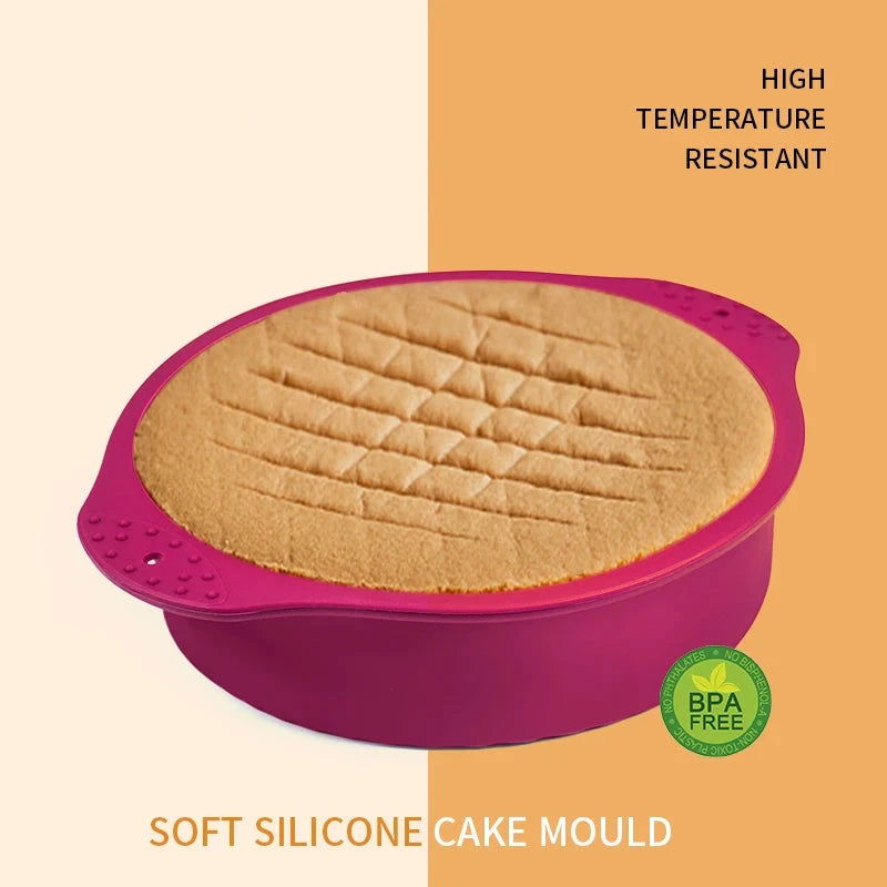 WALFOS Food Grade Silicone Cake Pan Big Size Baking Mold Butter Cake Mould Cake Pan Bread Pastry Tin  Mousse Mould - Walfos® Kitchenware
