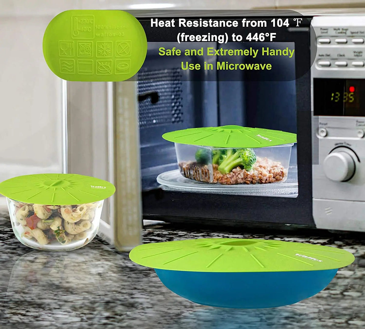 WALFOS Food Grade Silicone Cookware Pot Lid Cover Food Multifunction Microwave Cover Cooking Tool Kitchen Utensil Accessiores - Walfos® Kitchenware