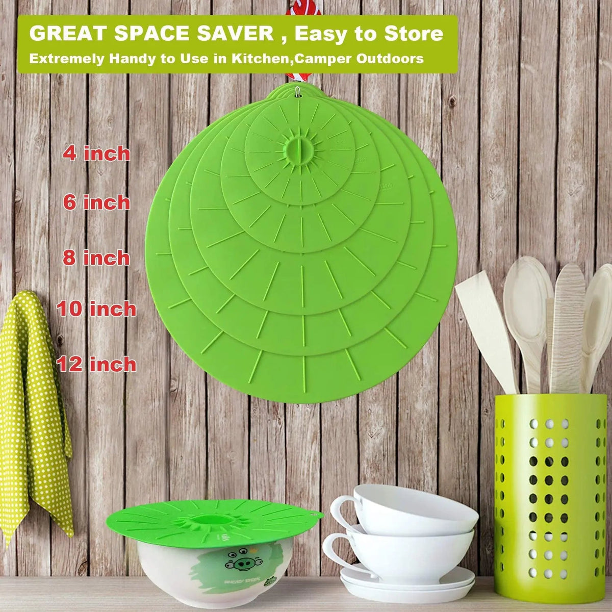 WALFOS Food Grade Silicone Cookware Pot Lid Cover Food Multifunction Microwave Cover Cooking Tool Kitchen Utensil Accessiores - Walfos® Kitchenware