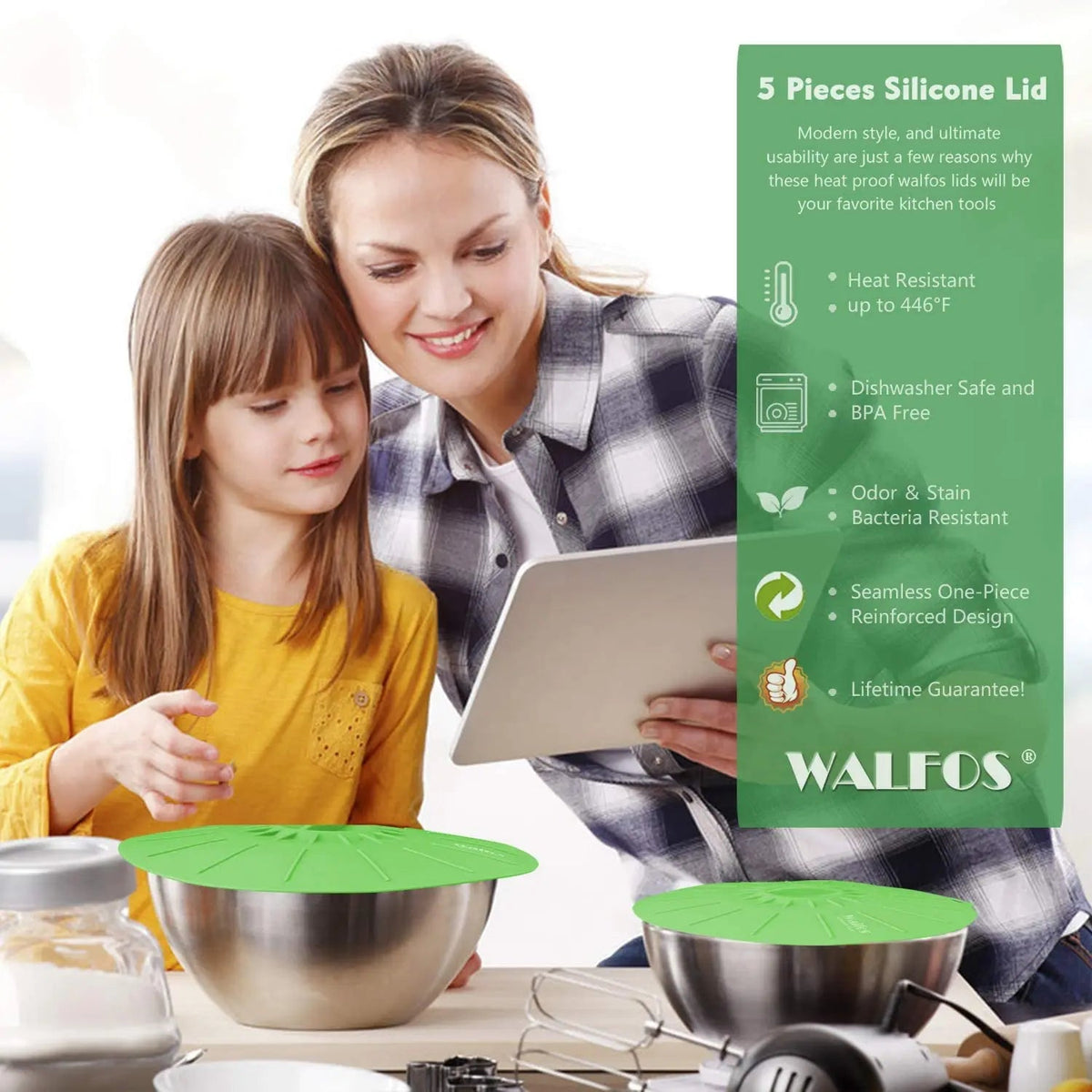 WALFOS Food Grade Silicone Cookware Pot Lid Cover Food Multifunction Microwave Cover Cooking Tool Kitchen Utensil Accessiores - Walfos® Kitchenware