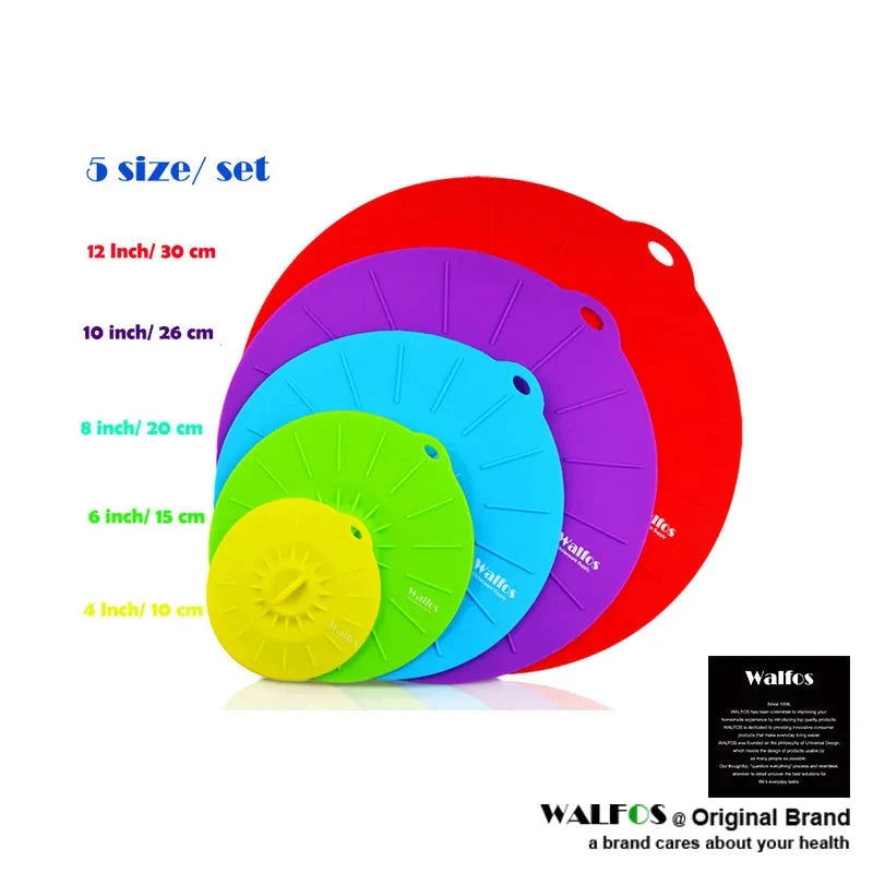 WALFOS Food Grade Silicone Cookware Pot Lid Cover Food Multifunction Microwave Cover Cooking Tool Kitchen Utensil Accessiores - Walfos® Kitchenware