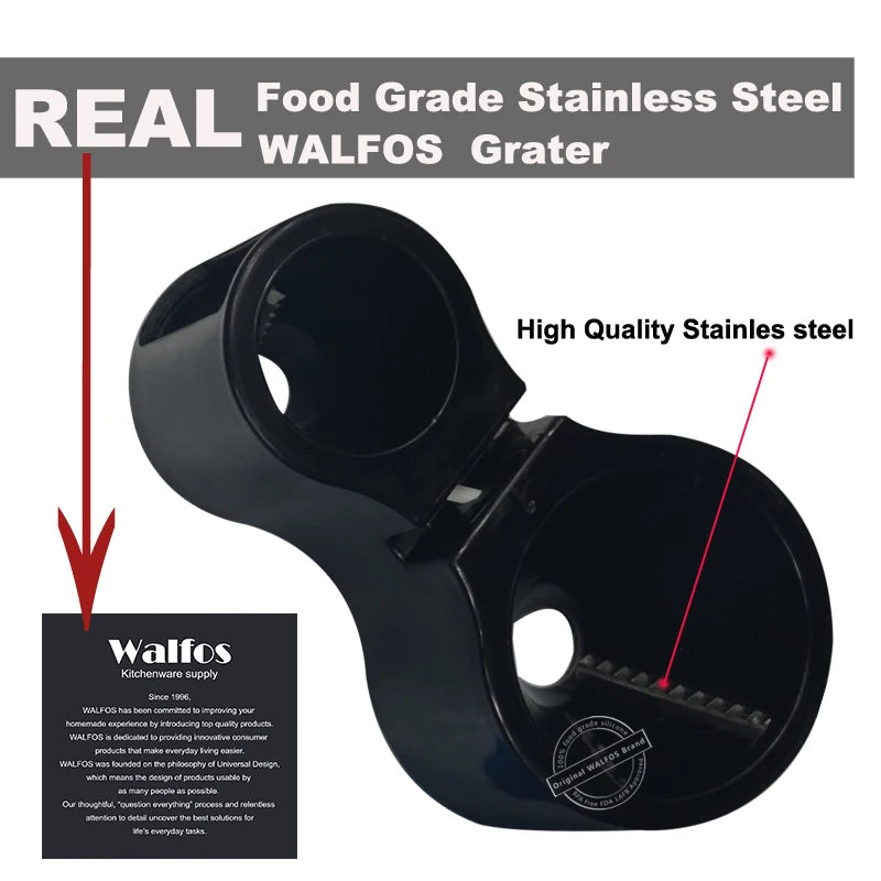 Walfos 1 Pc 2 in 1 Vegetable Grater With Knife Sharpener Spiral Carrot Slicer Stainless Steel +Plastic Vegetable Cutter - Walfos® Kitchenware